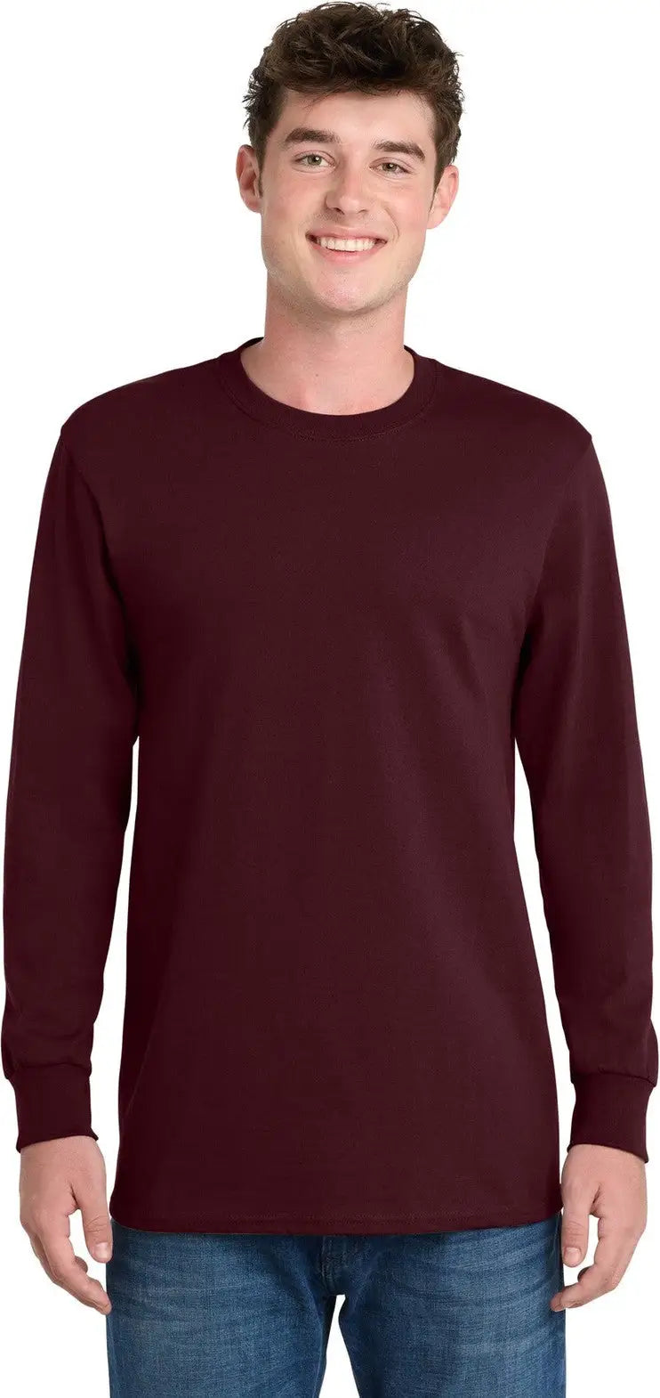 Port & Company Pc61lst co Tall Long Sleeve Essential Tee - Athletic Maroon