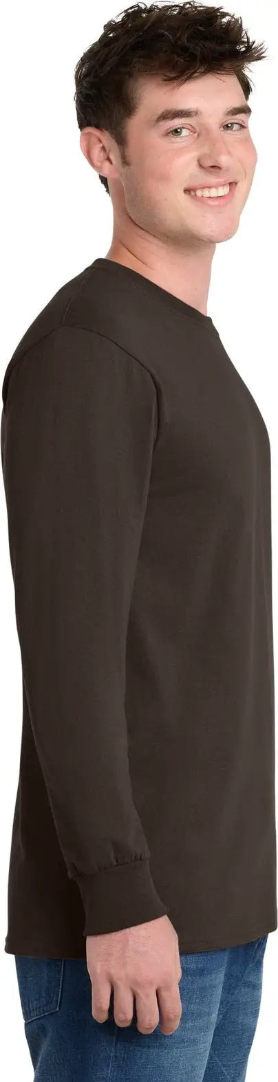 Port & Company Pc61lst co Tall Long Sleeve Essential Tee - Dark Chocolate Brown