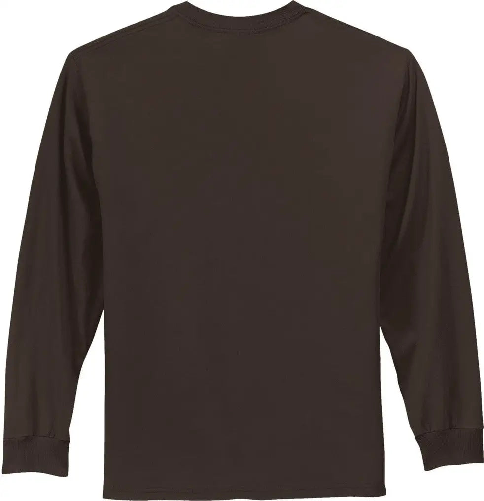 Port & Company Pc61lst co Tall Long Sleeve Essential Tee - Dark Chocolate Brown