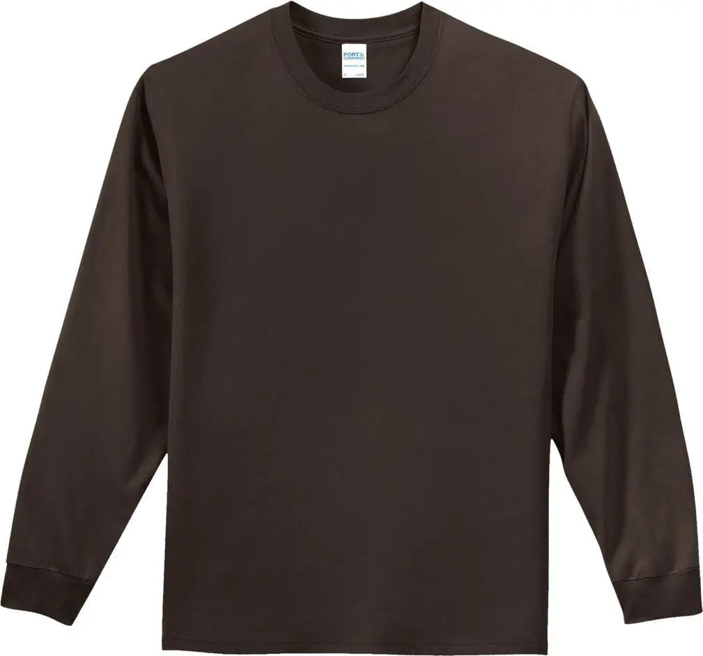 Port & Company Pc61lst co Tall Long Sleeve Essential Tee - Dark Chocolate Brown - Adult l