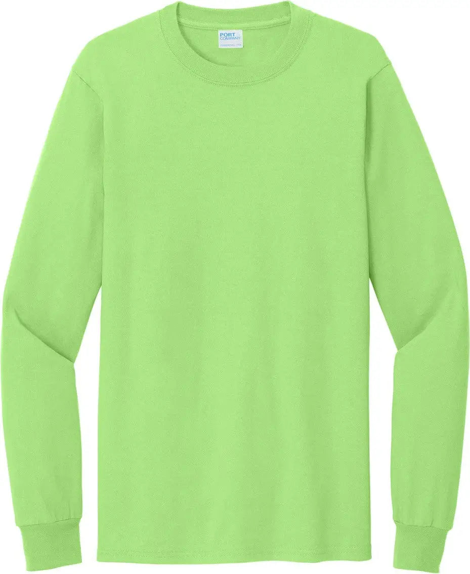 Port & Company Pc61lst co Tall Long Sleeve Essential Tee - Lime - Adult l