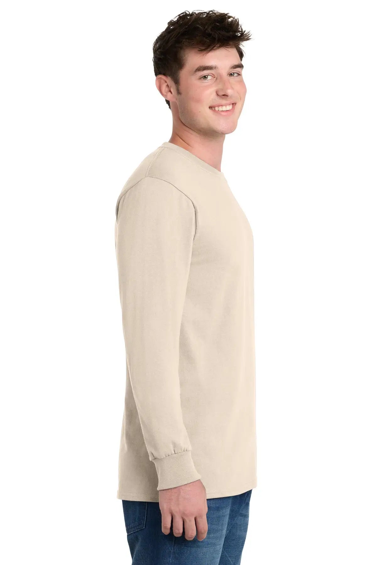 Port & Company Pc61lst co Tall Long Sleeve Essential Tee - Natural