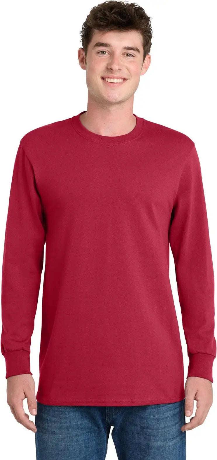 Port & Company Pc61lst co Tall Long Sleeve Essential Tee - Red