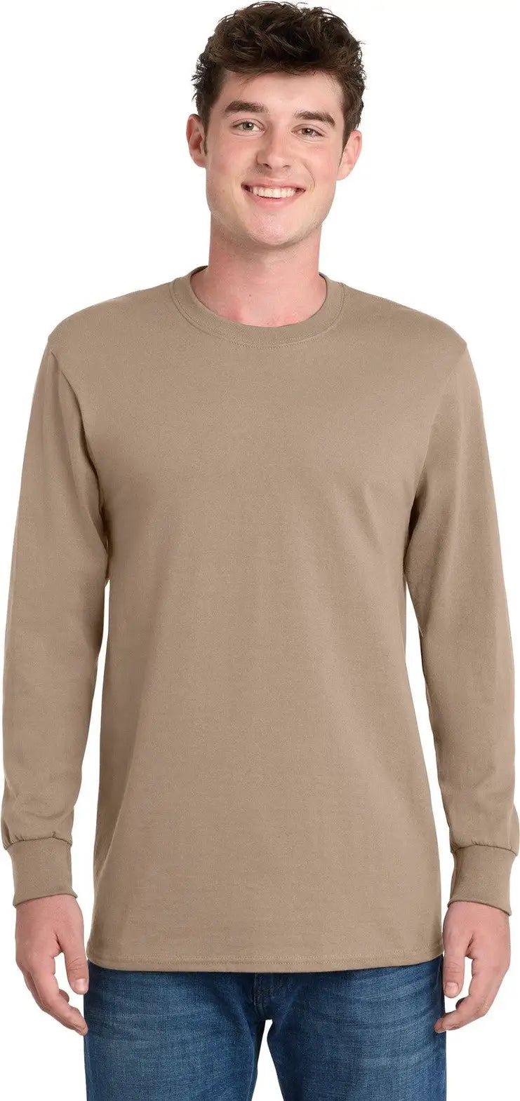 Port & Company Pc61lst co Tall Long Sleeve Essential Tee - Sand
