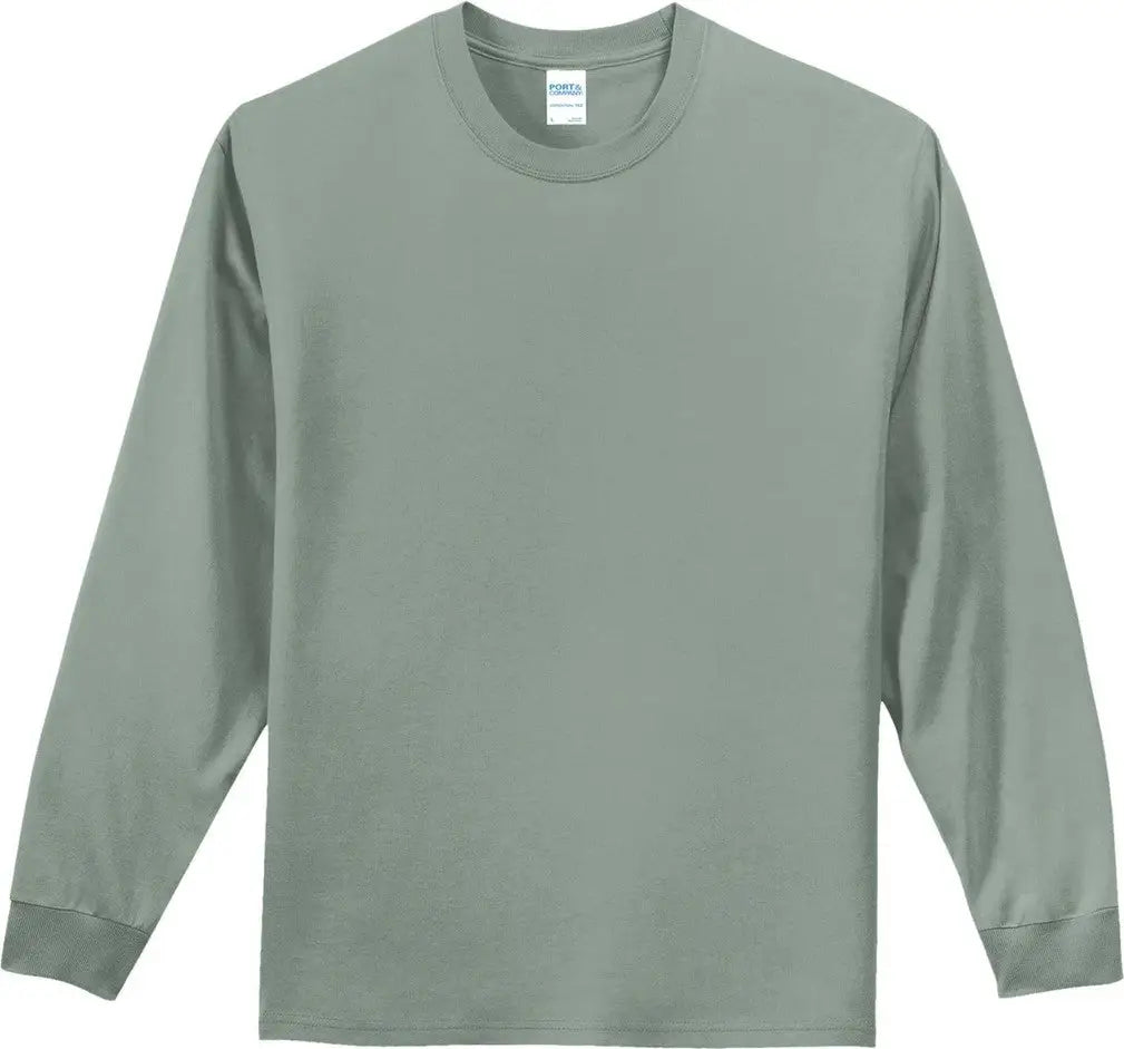Port & Company Pc61lst co Tall Long Sleeve Essential Tee - Stonewashed Green - Adult l