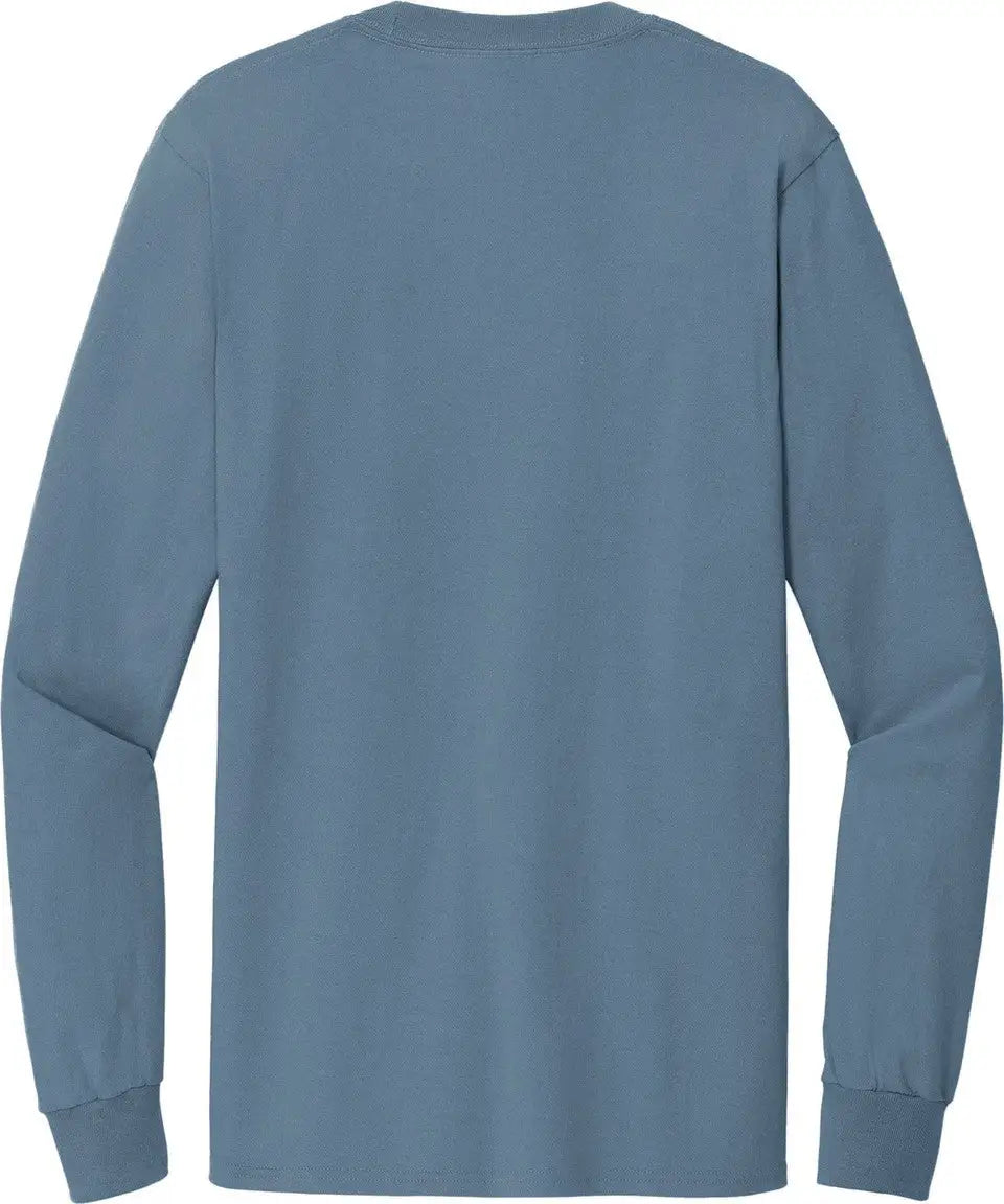Port & Company Pc61lst co Tall Long Sleeve Essential Tee - Stonewashed Blue