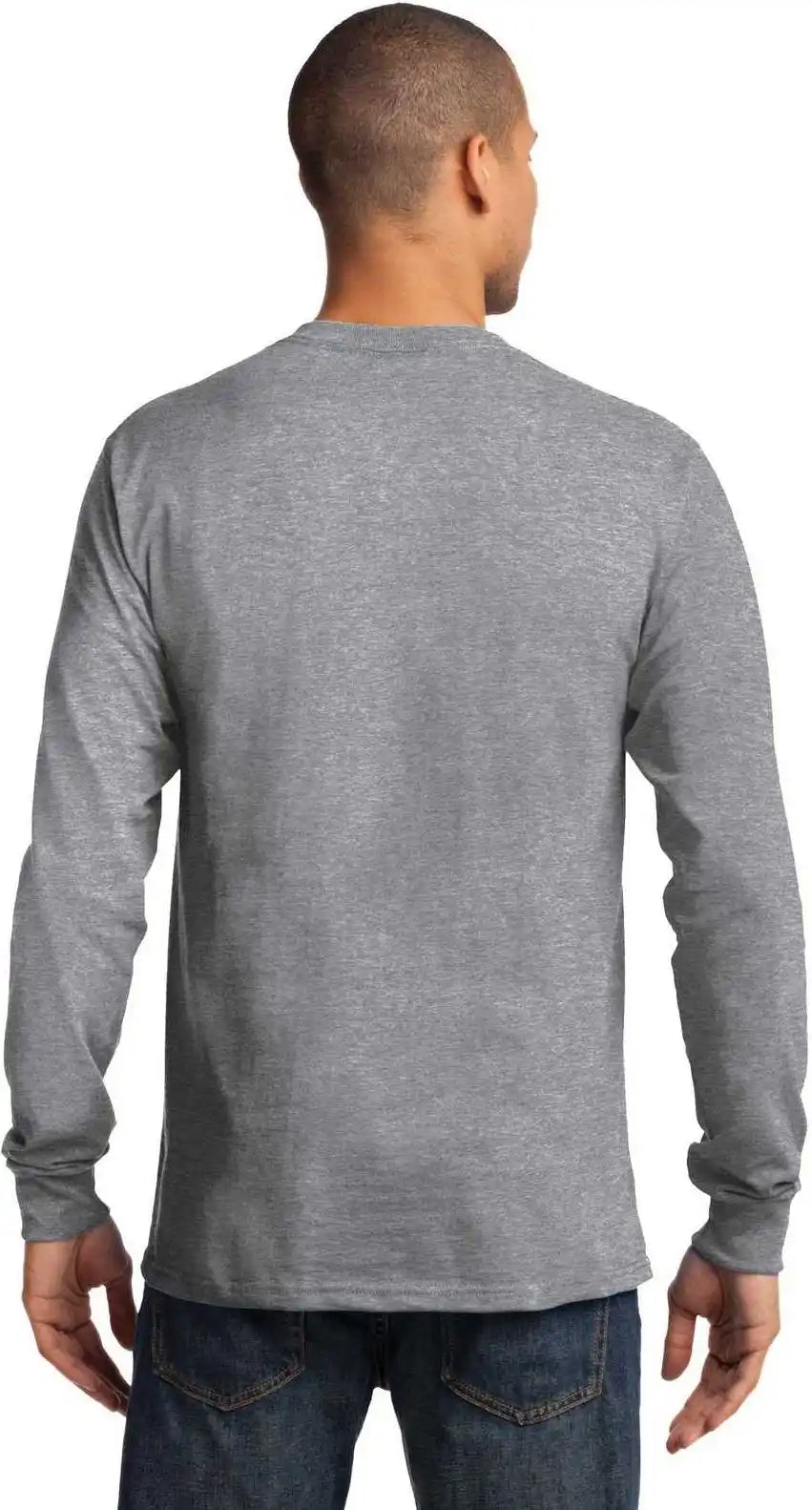 Port & Company Pc61lst Tall Long Sleeve Essential Tee Athletic Heather