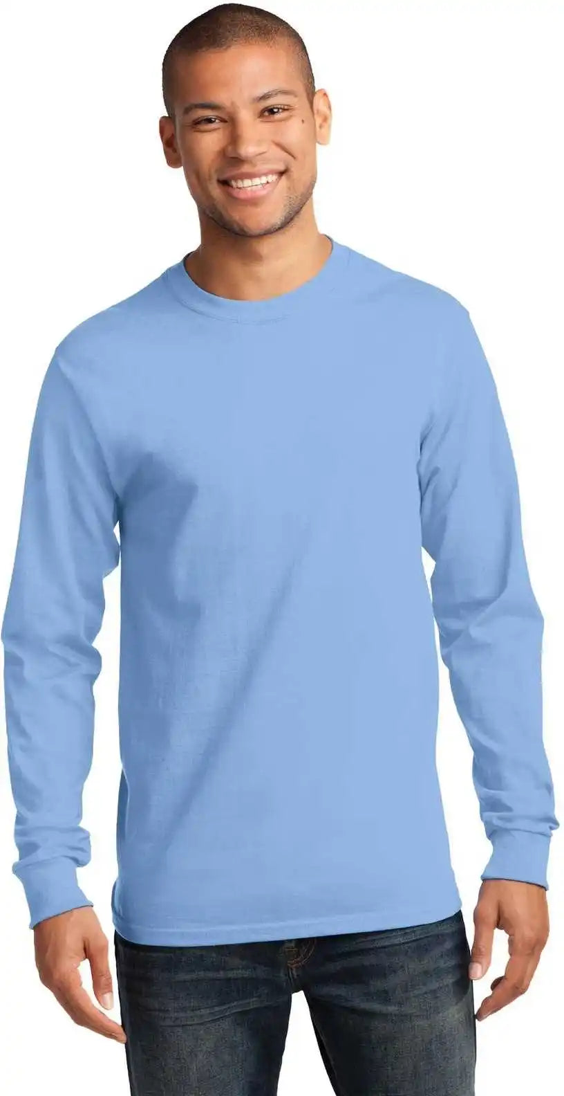 Port & Company Pc61lst Tall Long Sleeve Essential Tee Light Blue