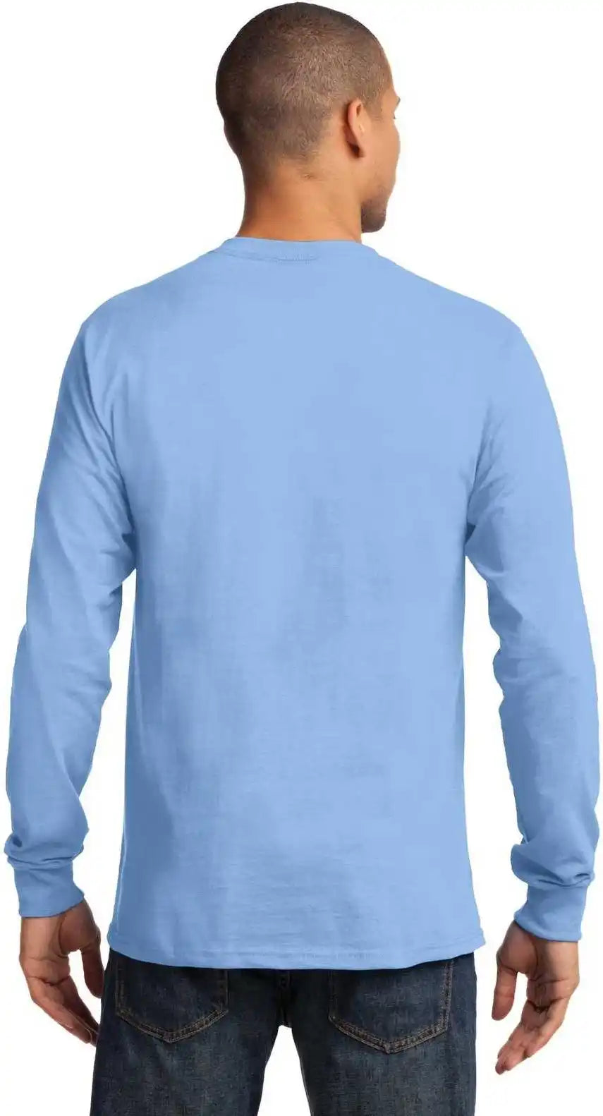 Port & Company Pc61lst Tall Long Sleeve Essential Tee Light Blue