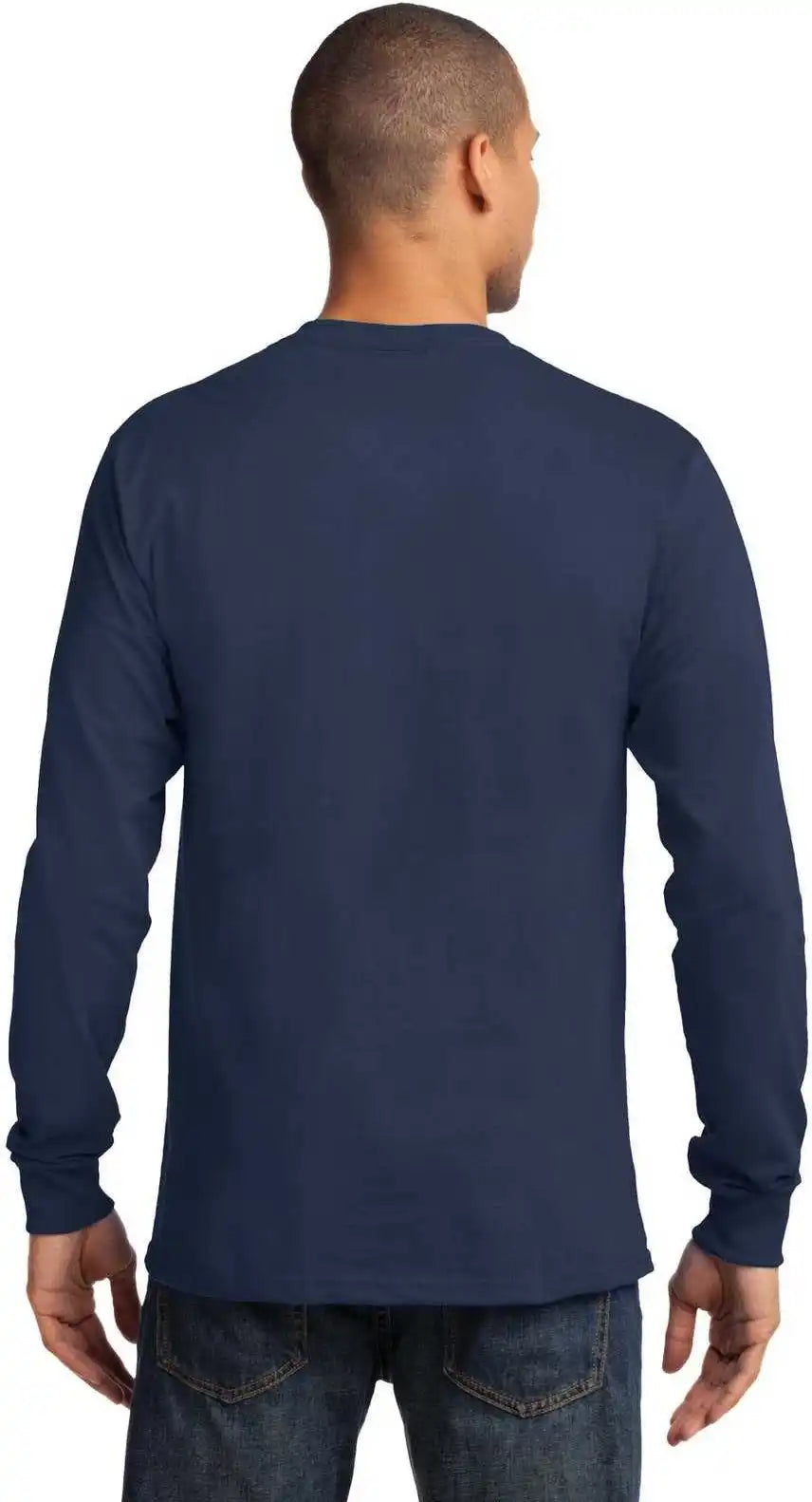Port &amp; Company Pc61lst Tall Long Sleeve Essential Tee Navy