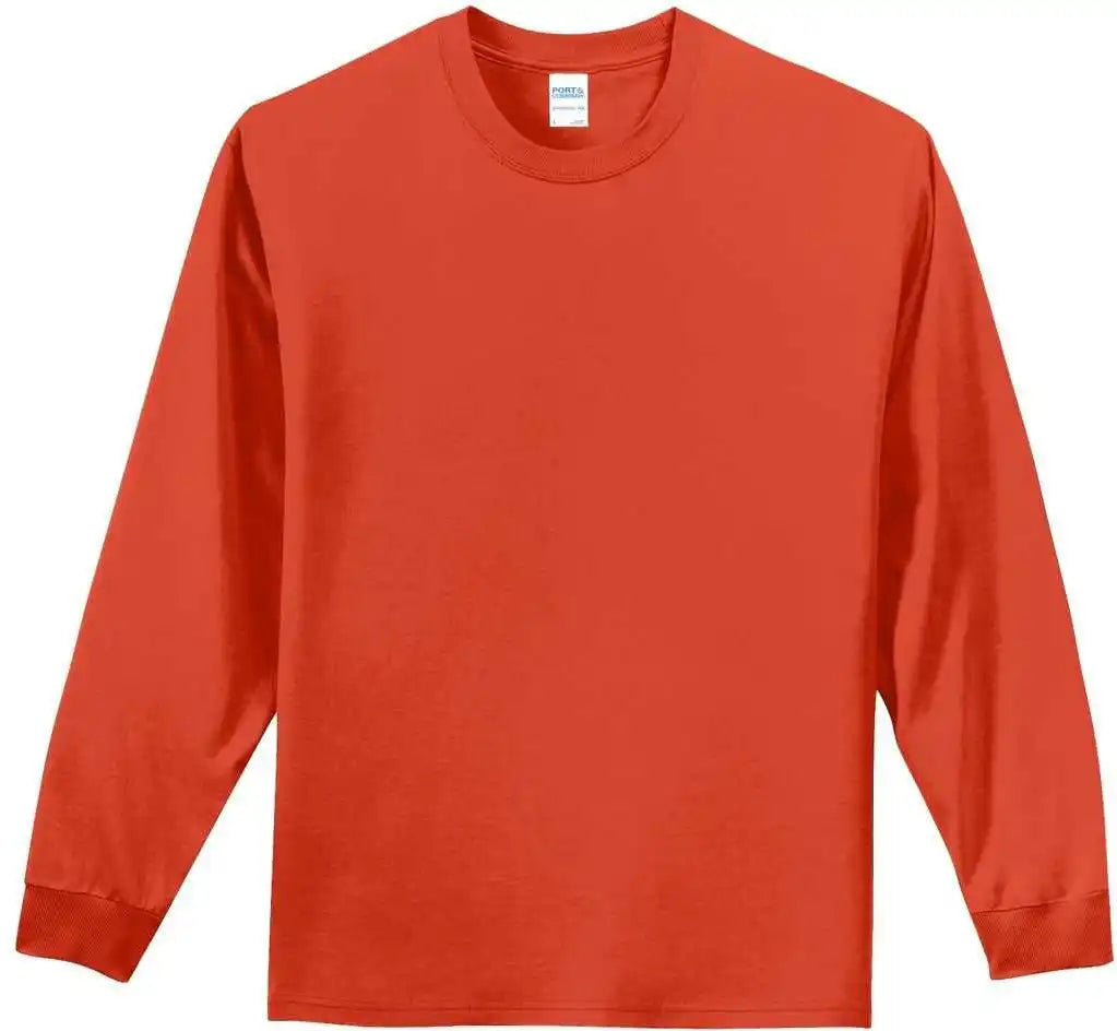 Port &amp; Company Pc61lst Tall Long Sleeve Essential Tee Orange