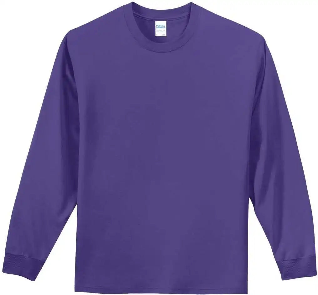 Port &amp; Company Pc61lst Tall Long Sleeve Essential Tee - Purple