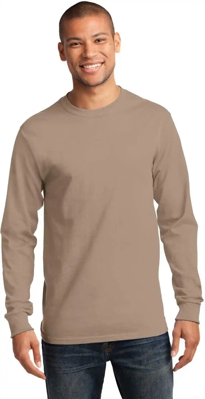 Port & Company Pc61lst Tall Long Sleeve Essential Tee Sand