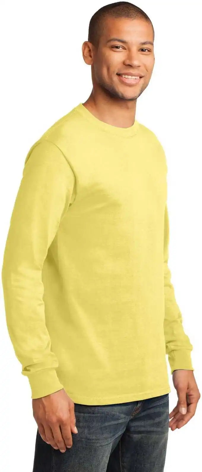 Port &amp; Company Pc61lst Tall Long Sleeve Essential Tee - Yellow