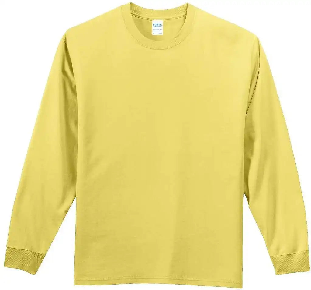 Port &amp; Company Pc61lst Tall Long Sleeve Essential Tee - Yellow