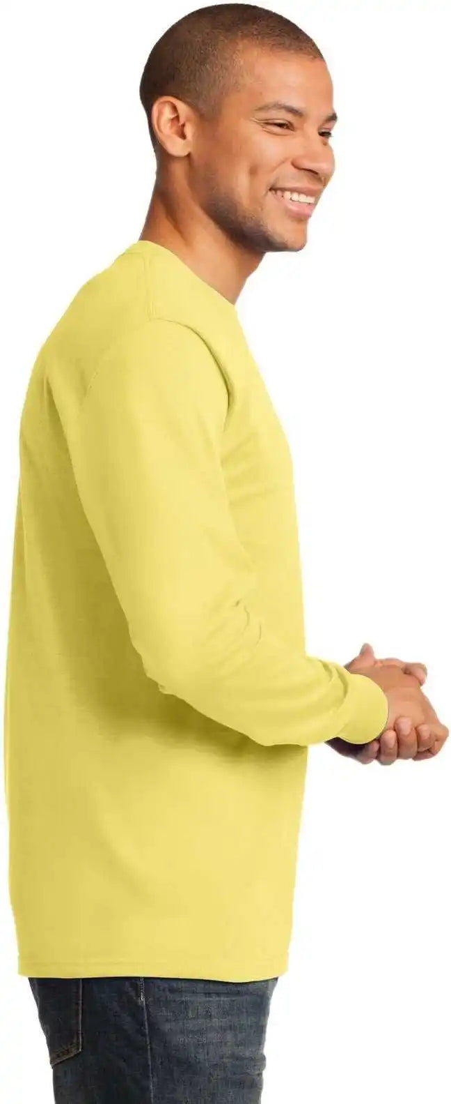 Port &amp; Company Pc61lst Tall Long Sleeve Essential Tee - Yellow