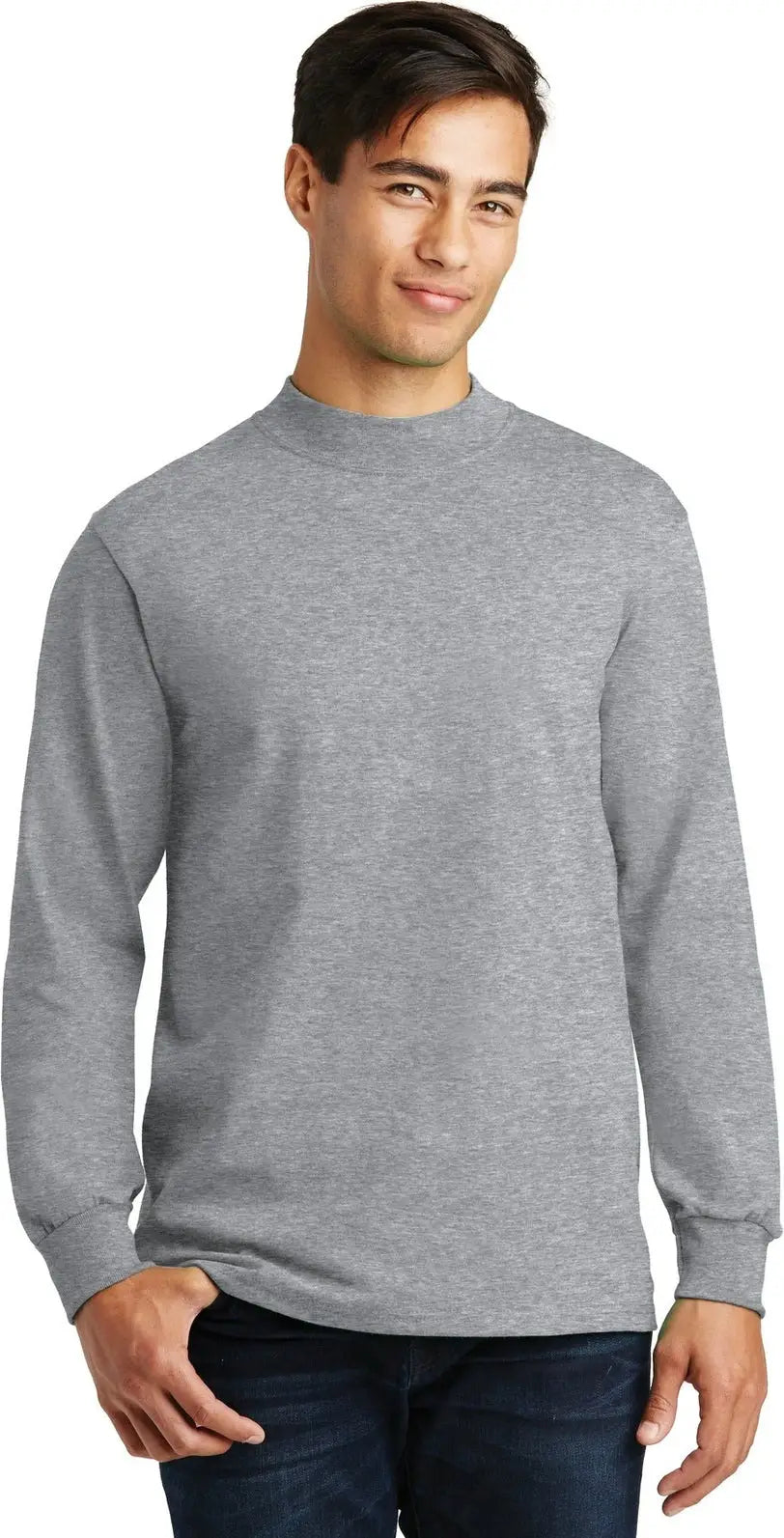 Port & Company Pc61m co Essential Mock Turtleneck - Athletic Heather - Adult s