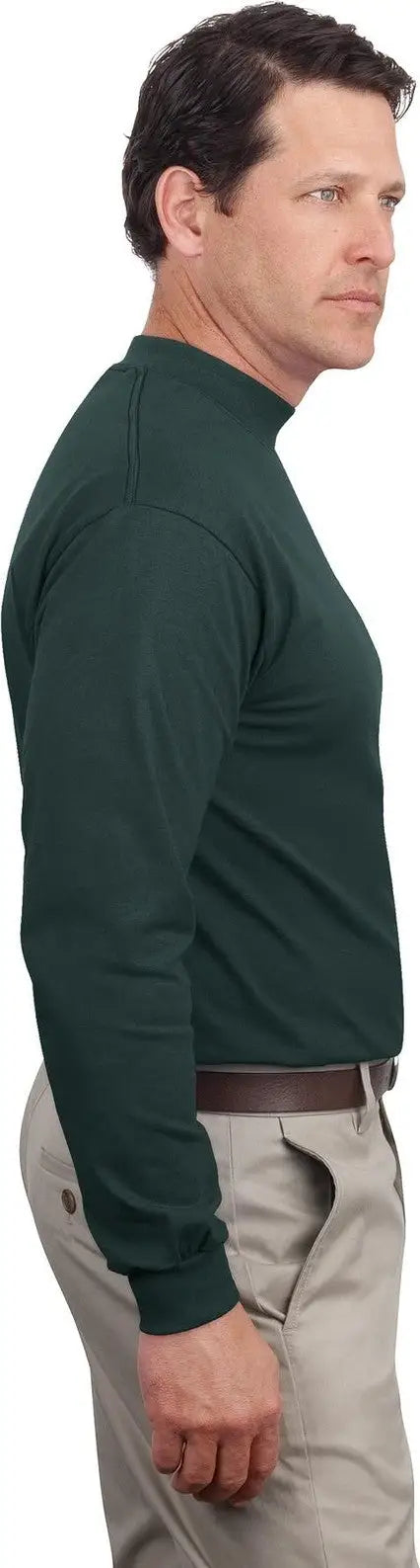 Port & Company Pc61m co Essential Mock Turtleneck - Dark Green