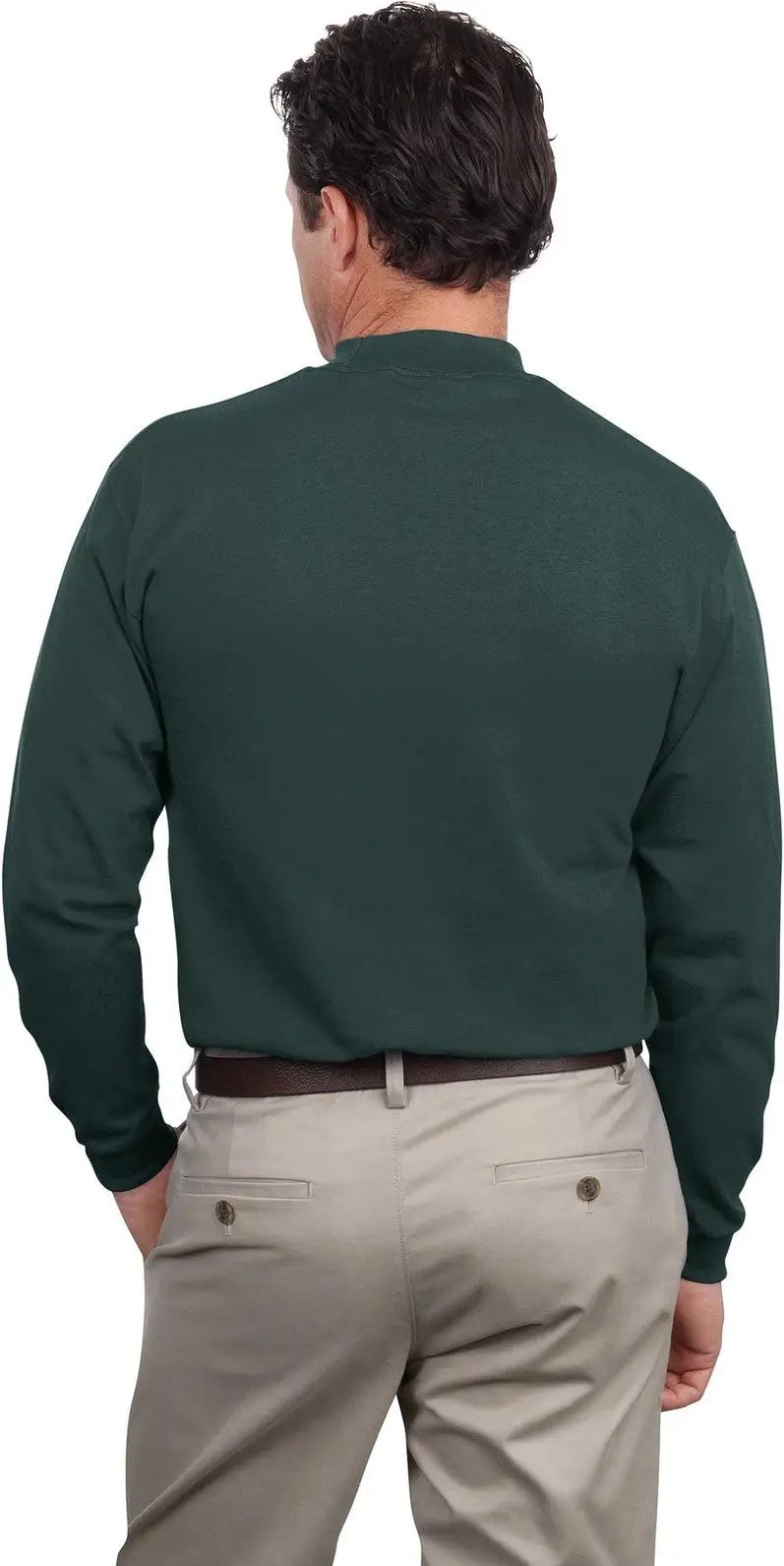 Port & Company Pc61m co Essential Mock Turtleneck - Dark Green