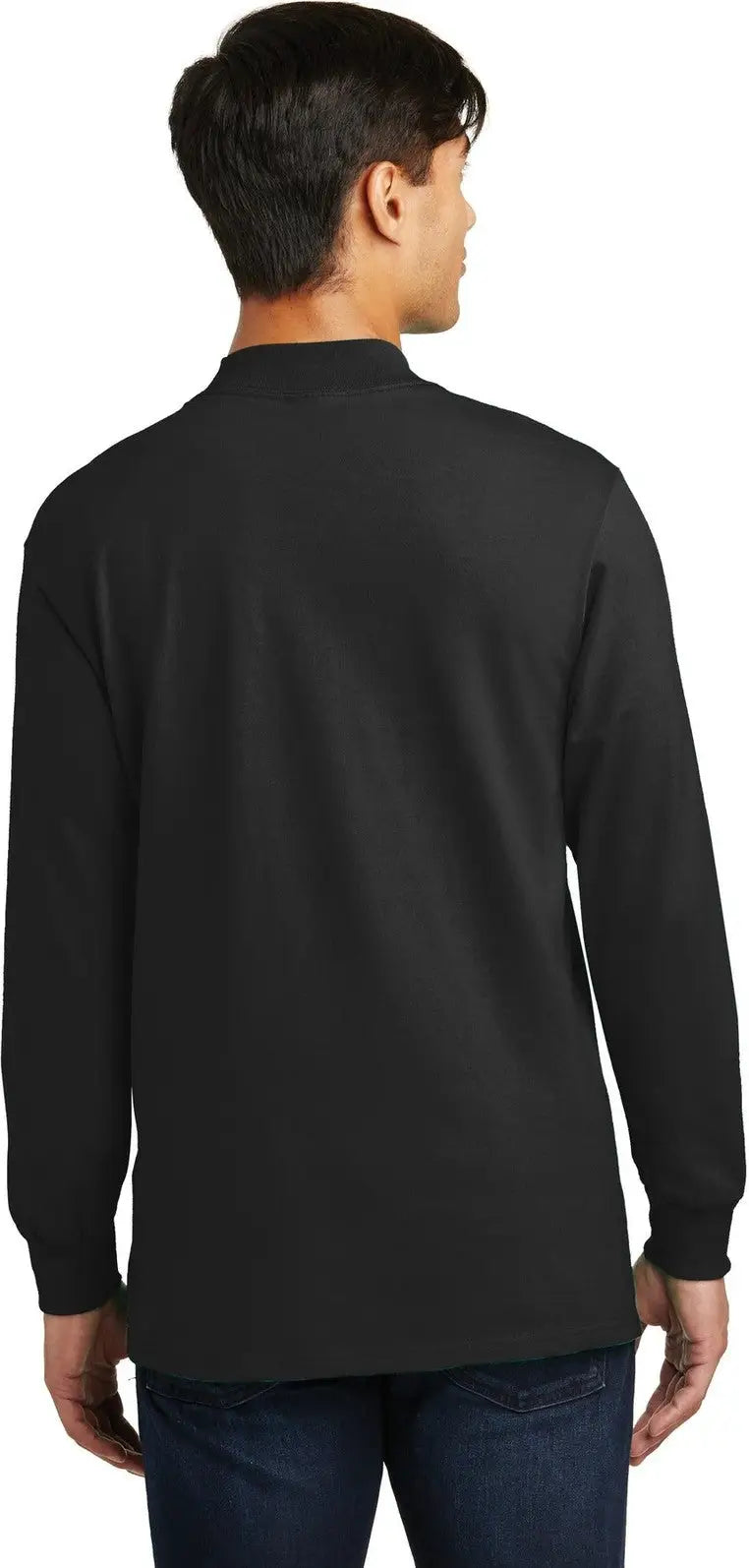 Port & Company Pc61m co Essential Mock Turtleneck - Jet Black