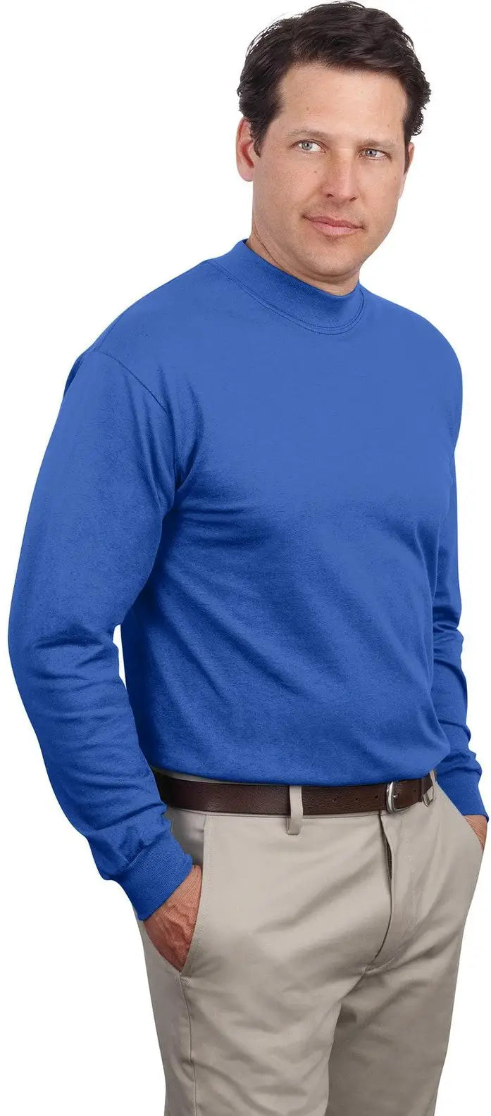 Port & Company Pc61m co Essential Mock Turtleneck - Royal