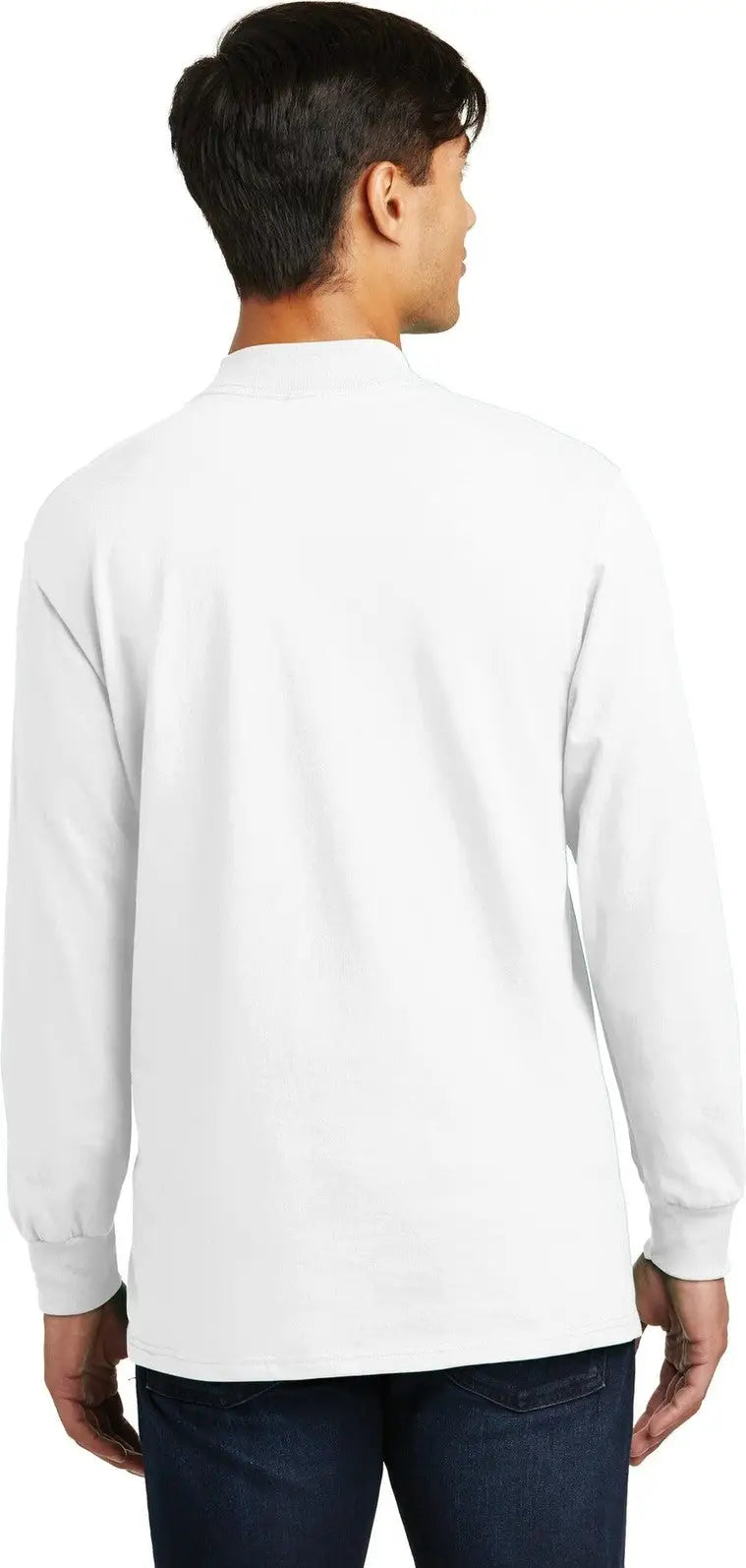 Port & Company Pc61m co Essential Mock Turtleneck - White