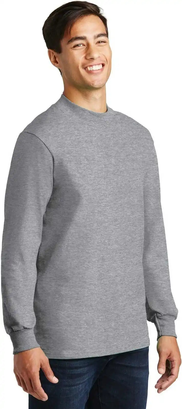 Port &amp; Company Pc61m Essential Mock Turtleneck Athletic Heather