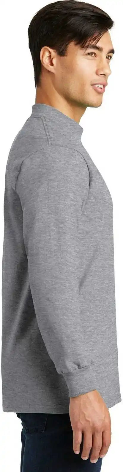 Port &amp; Company Pc61m Essential Mock Turtleneck Athletic Heather