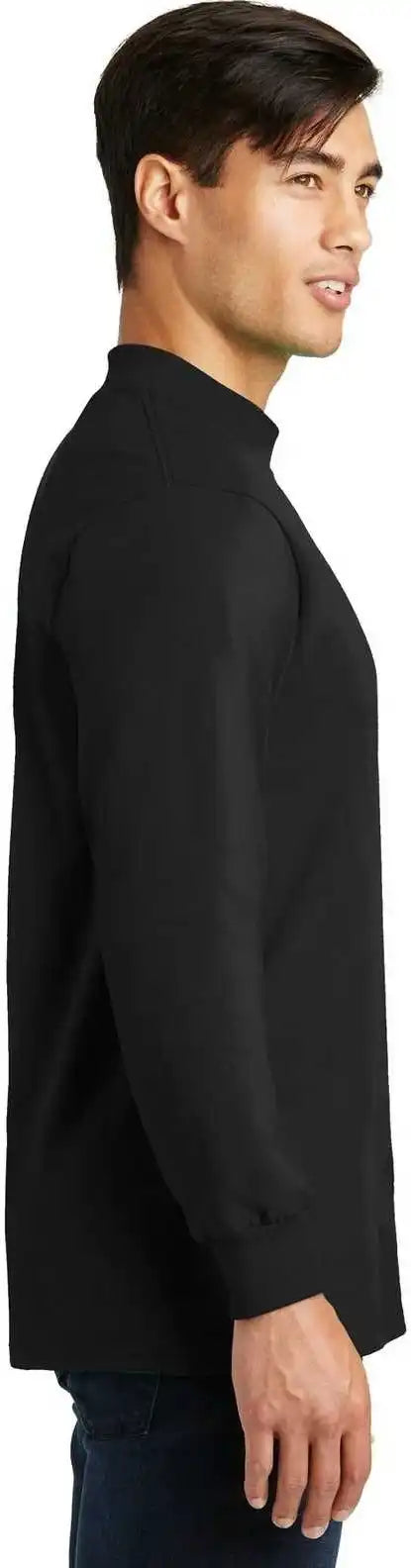 Port &amp; Company Pc61m Essential Mock Turtleneck Jet Black