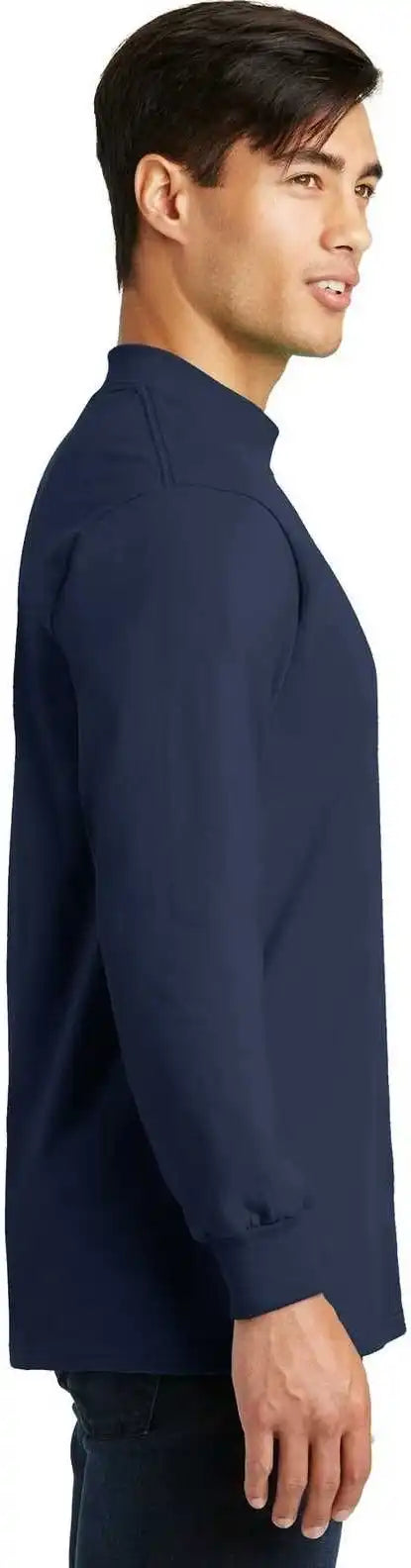 Port &amp; Company Pc61m Essential Mock Turtleneck Navy