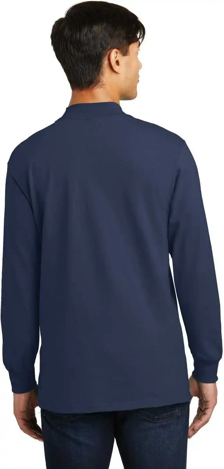 Port & Company Pc61m Essential Mock Turtleneck - Navy