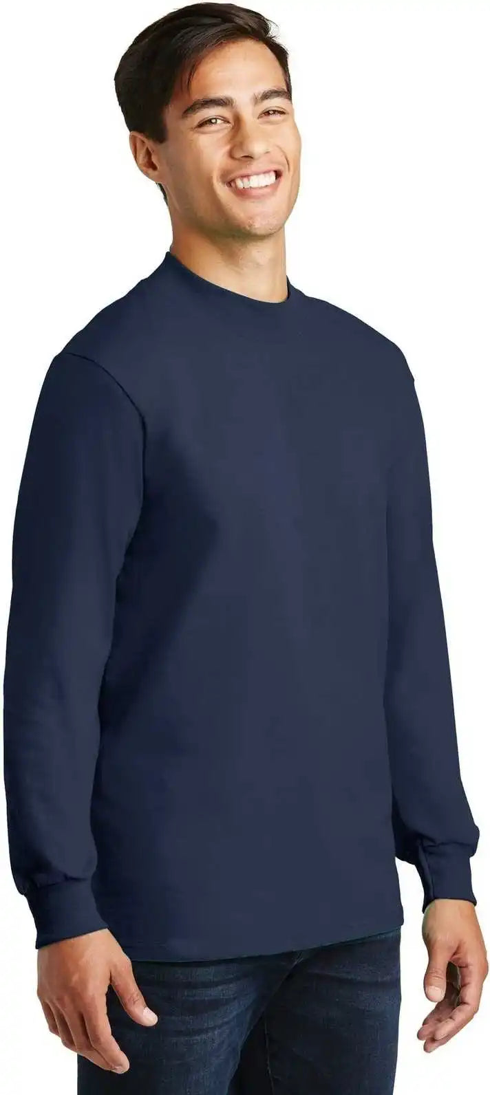 Port &amp; Company Pc61m Essential Mock Turtleneck Navy