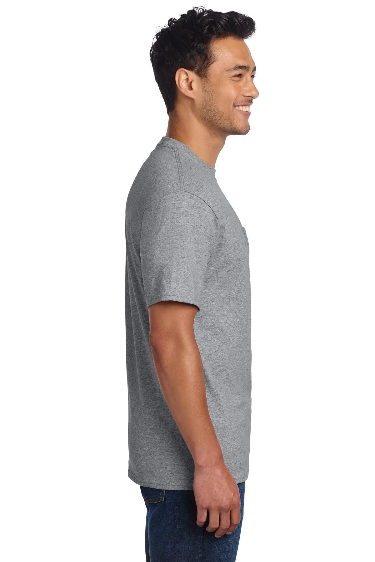 Port & Company Pc61p co Essential Pocket Tee - Athletic Heather