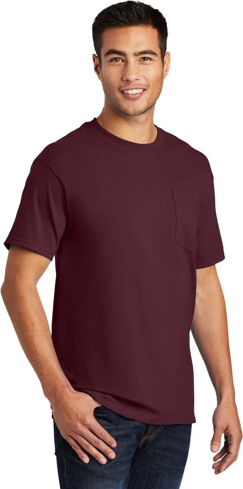 Port & Company Pc61p co Essential Pocket Tee - Athletic Maroon