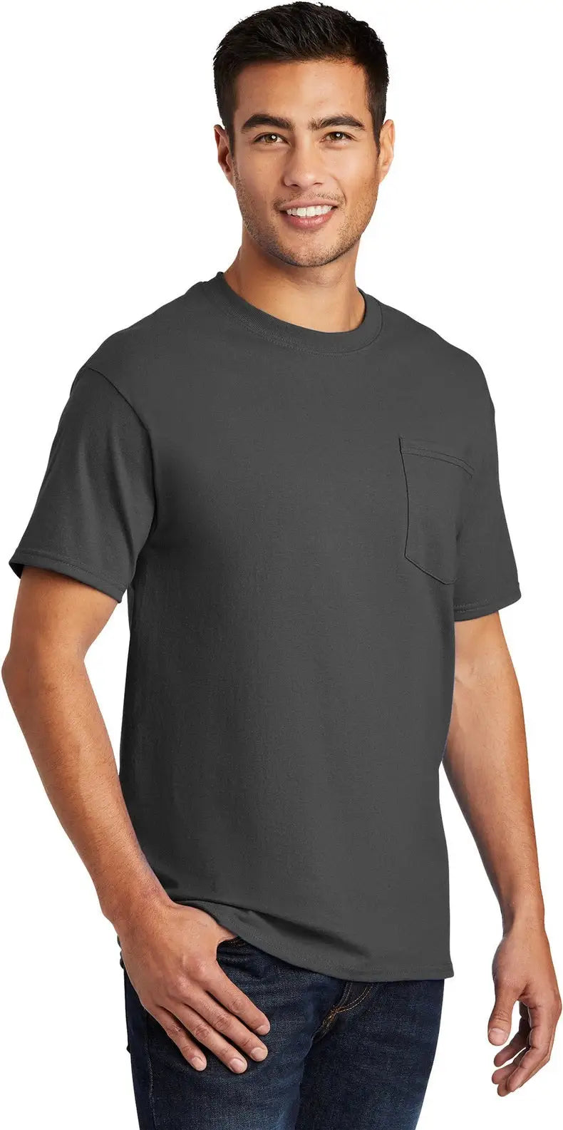 Port & Company Pc61p co Essential Pocket Tee - Charcoal