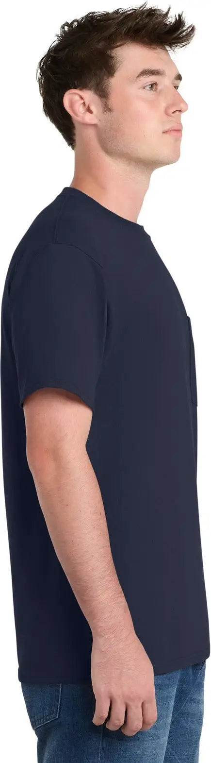 Port & Company Pc61p co Essential Pocket Tee - Deep Navy