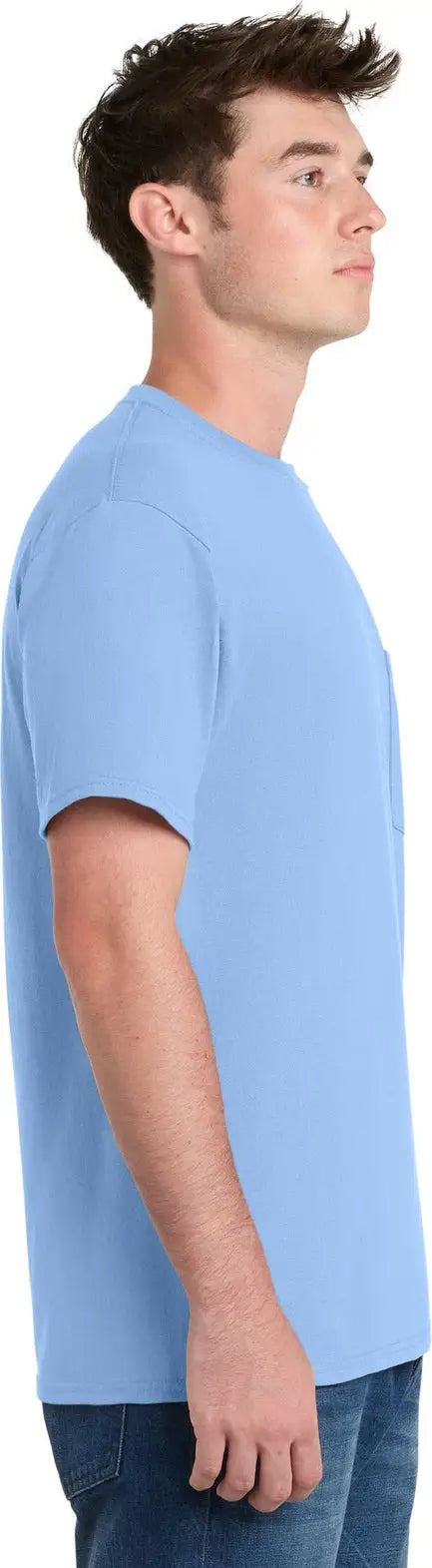 Port & Company Pc61p co Essential Pocket Tee - Light Blue