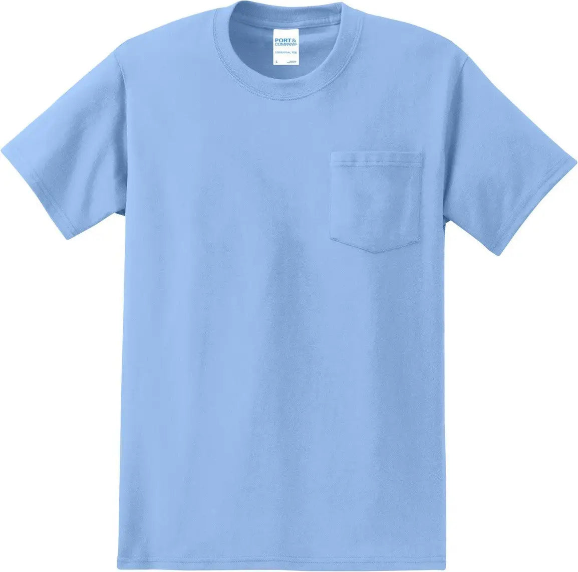 Port & Company Pc61p co Essential Pocket Tee - Light Blue