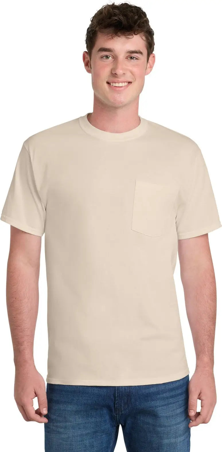 Port & Company Pc61p co Essential Pocket Tee - Natural - Adult s
