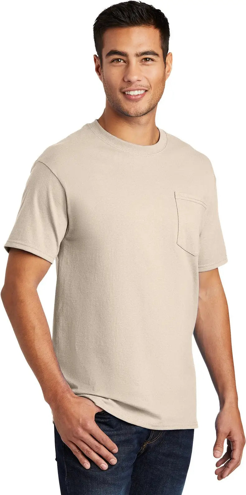 Port & Company Pc61p co Essential Pocket Tee - Natural