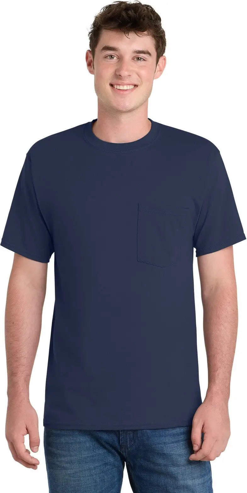 Port & Company Pc61p co Essential Pocket Tee - Navy - Adult s