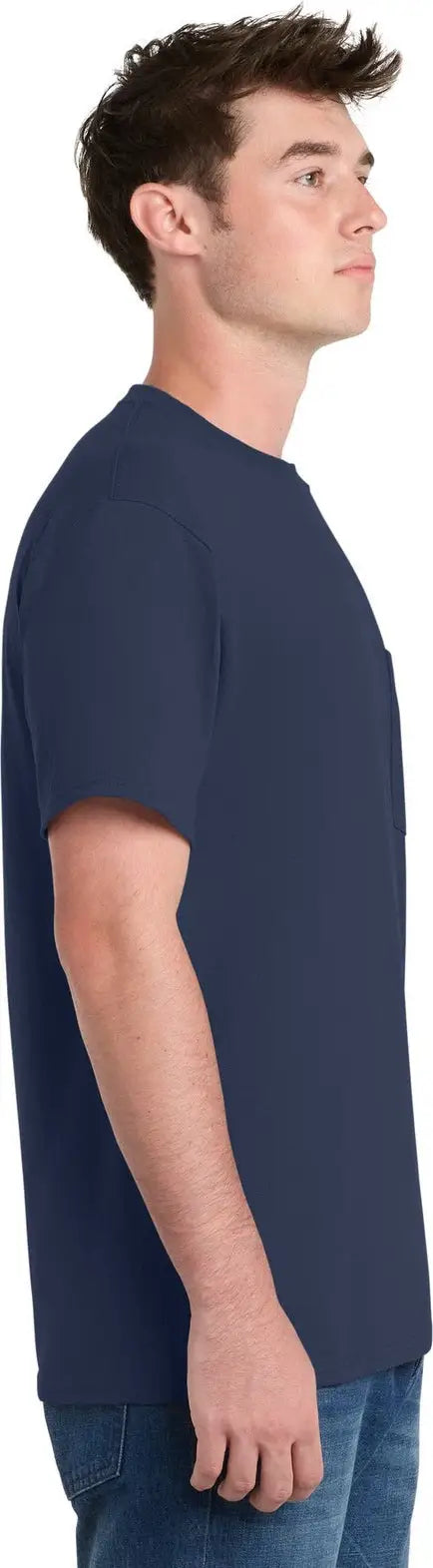 Port & Company Pc61p co Essential Pocket Tee - Navy