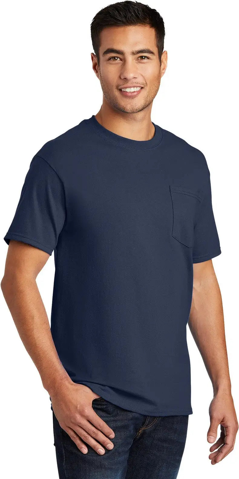 Port & Company Pc61p co Essential Pocket Tee - Navy