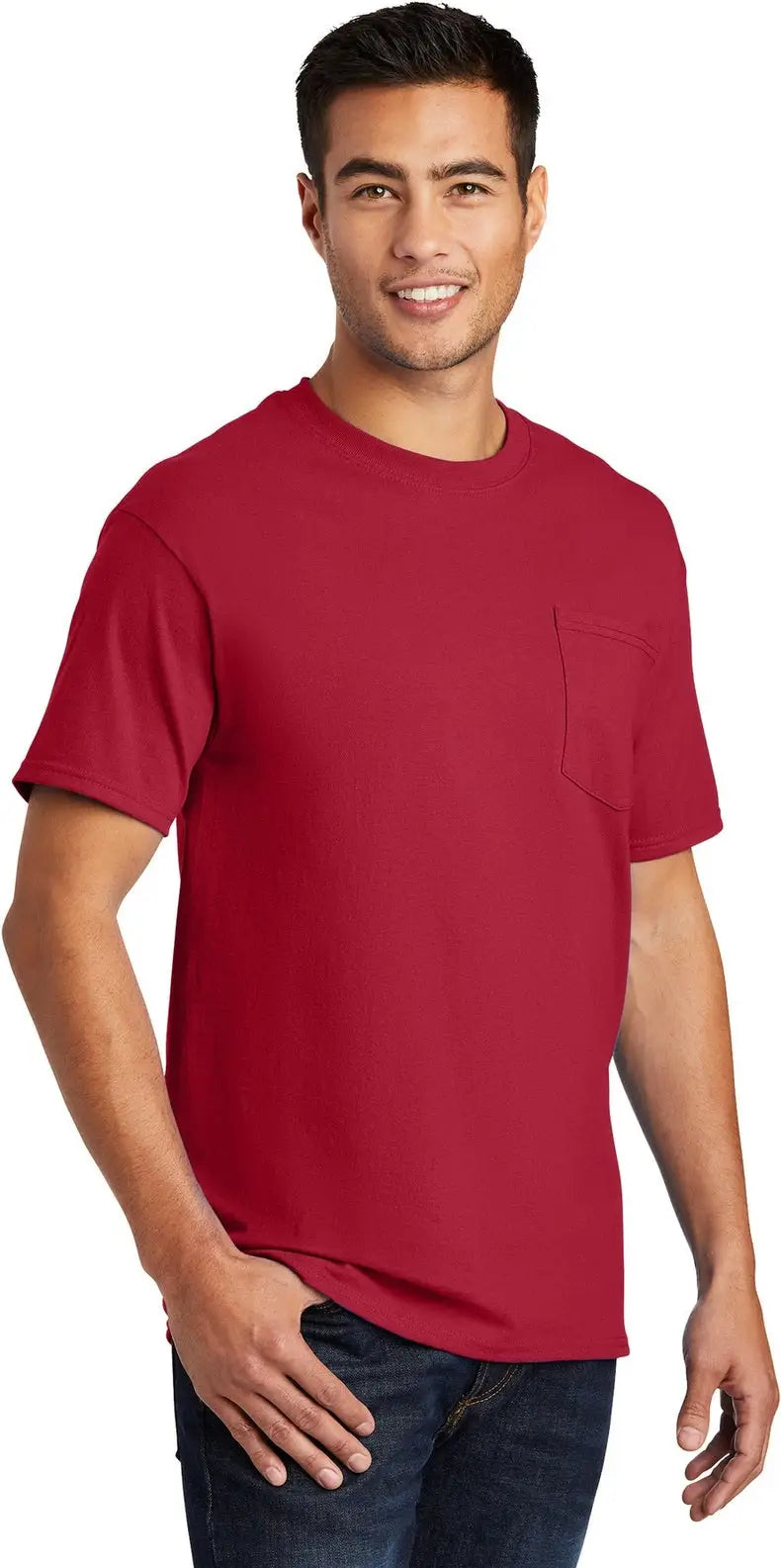 Port & Company Pc61p co Essential Pocket Tee - Red