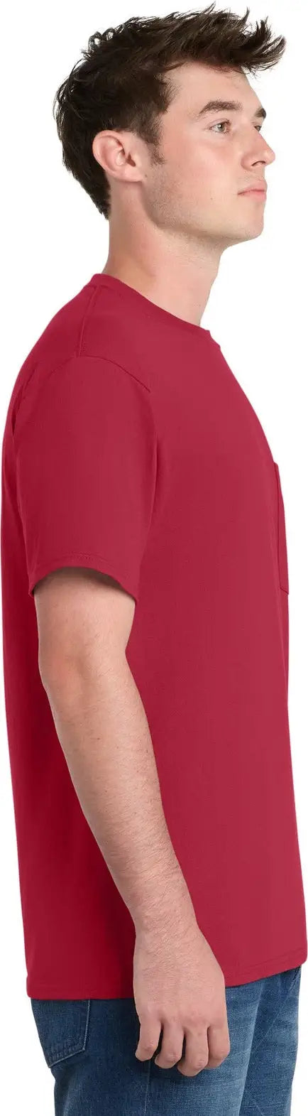 Port & Company Pc61p co Essential Pocket Tee - Red