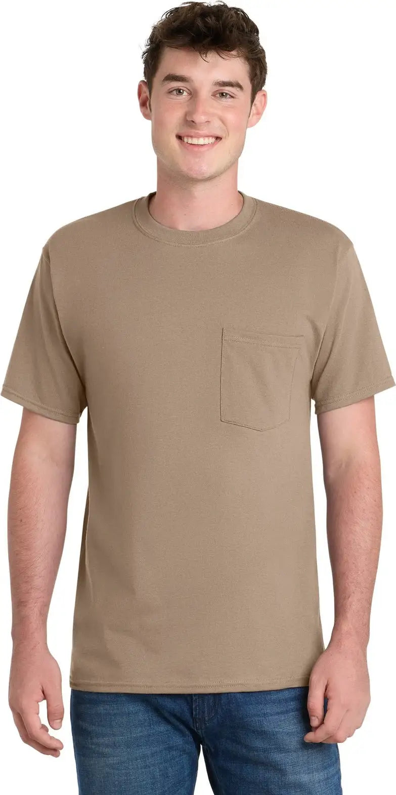 Port & Company Pc61p co Essential Pocket Tee - Sand - Adult s