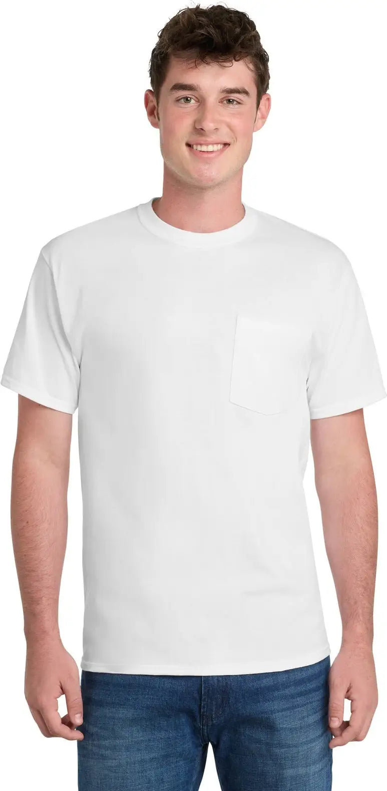 Port & Company Pc61p co Essential Pocket Tee - White - Adult s