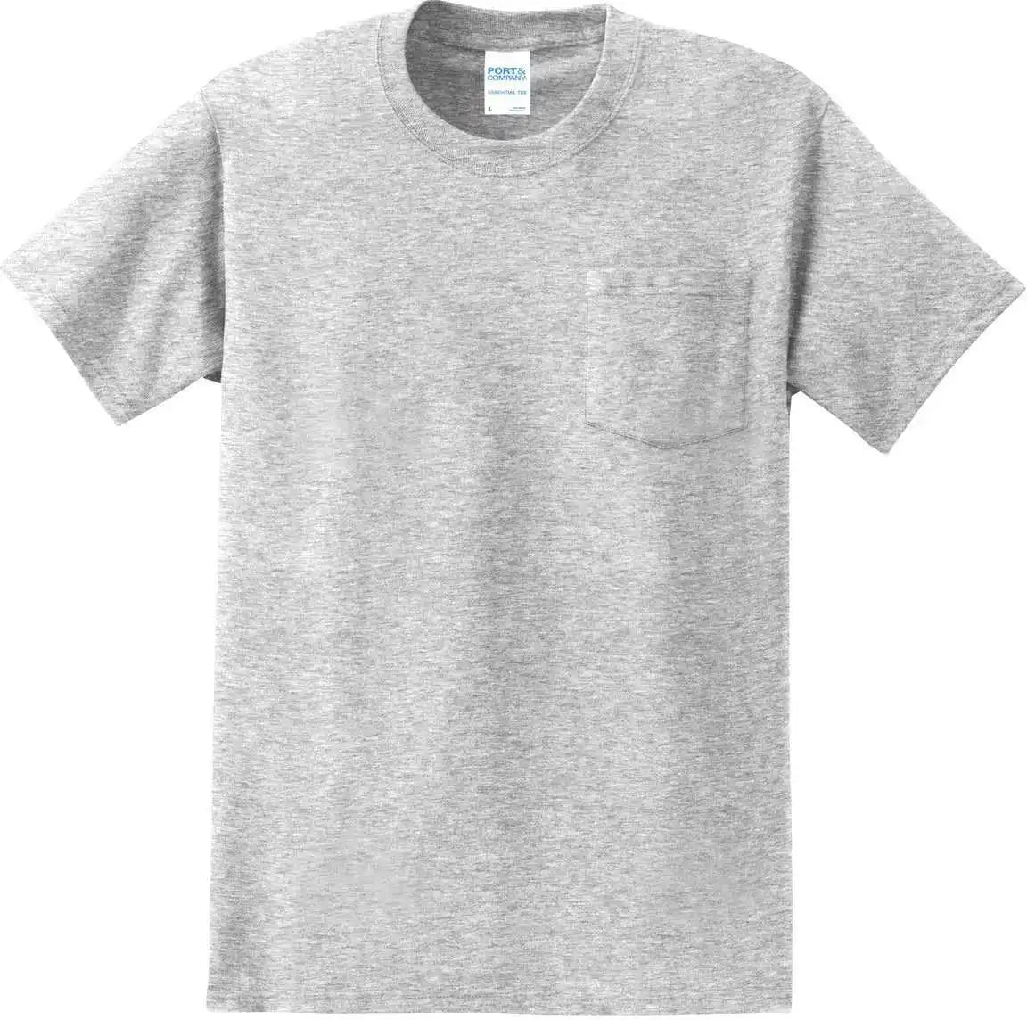 Port &amp; Company Pc61p Essential Pocket Tee Ash