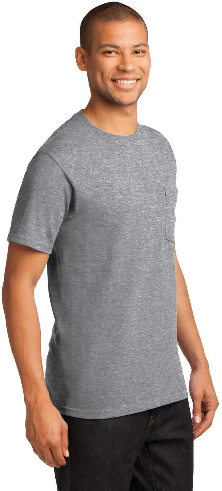 Port &amp; Company Pc61p Essential Pocket Tee Athletic Heather