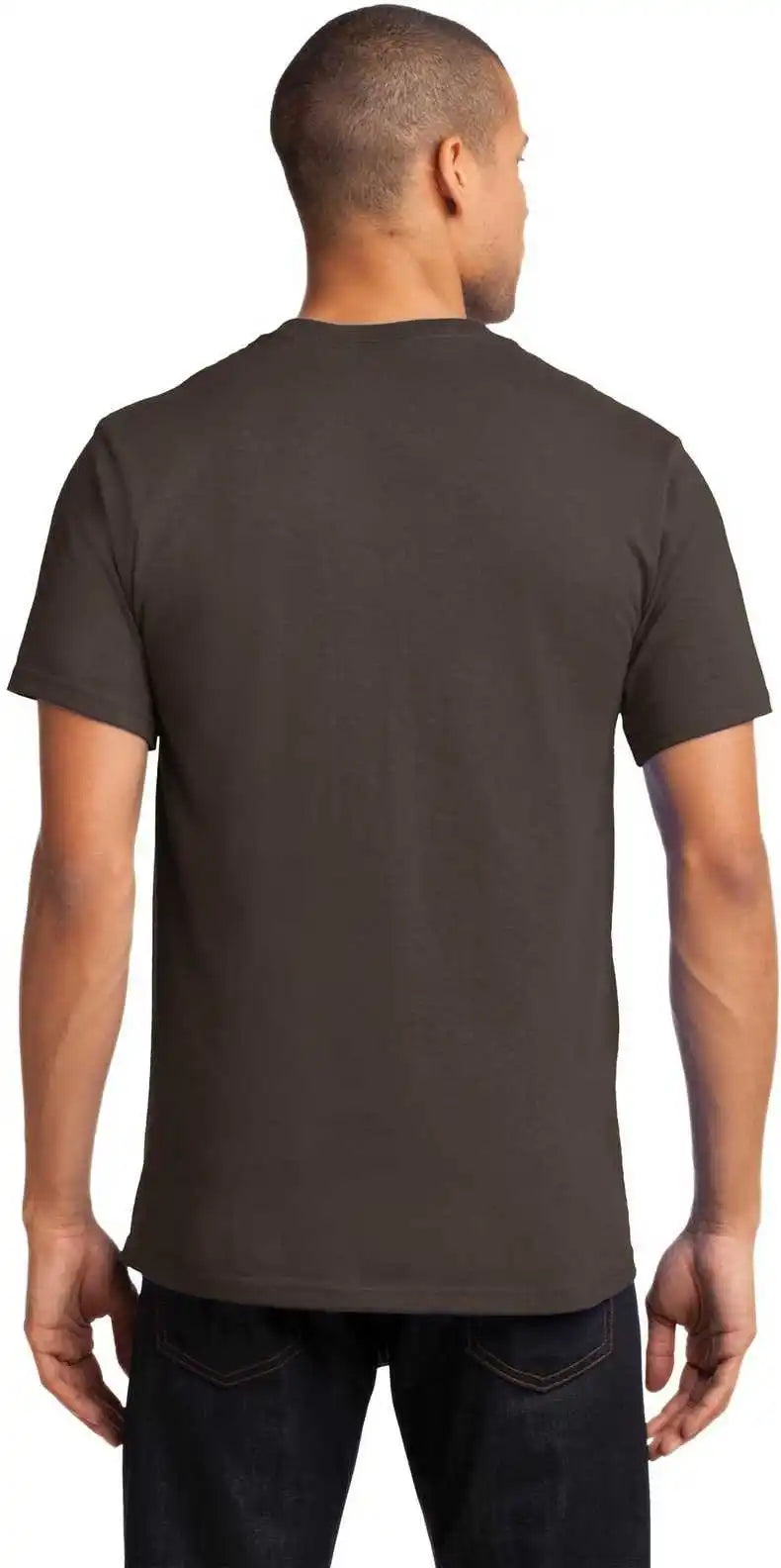 Port & Company Pc61p Essential Pocket Tee Brown